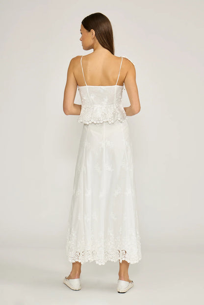 Jolene Eyelet Skirt in White