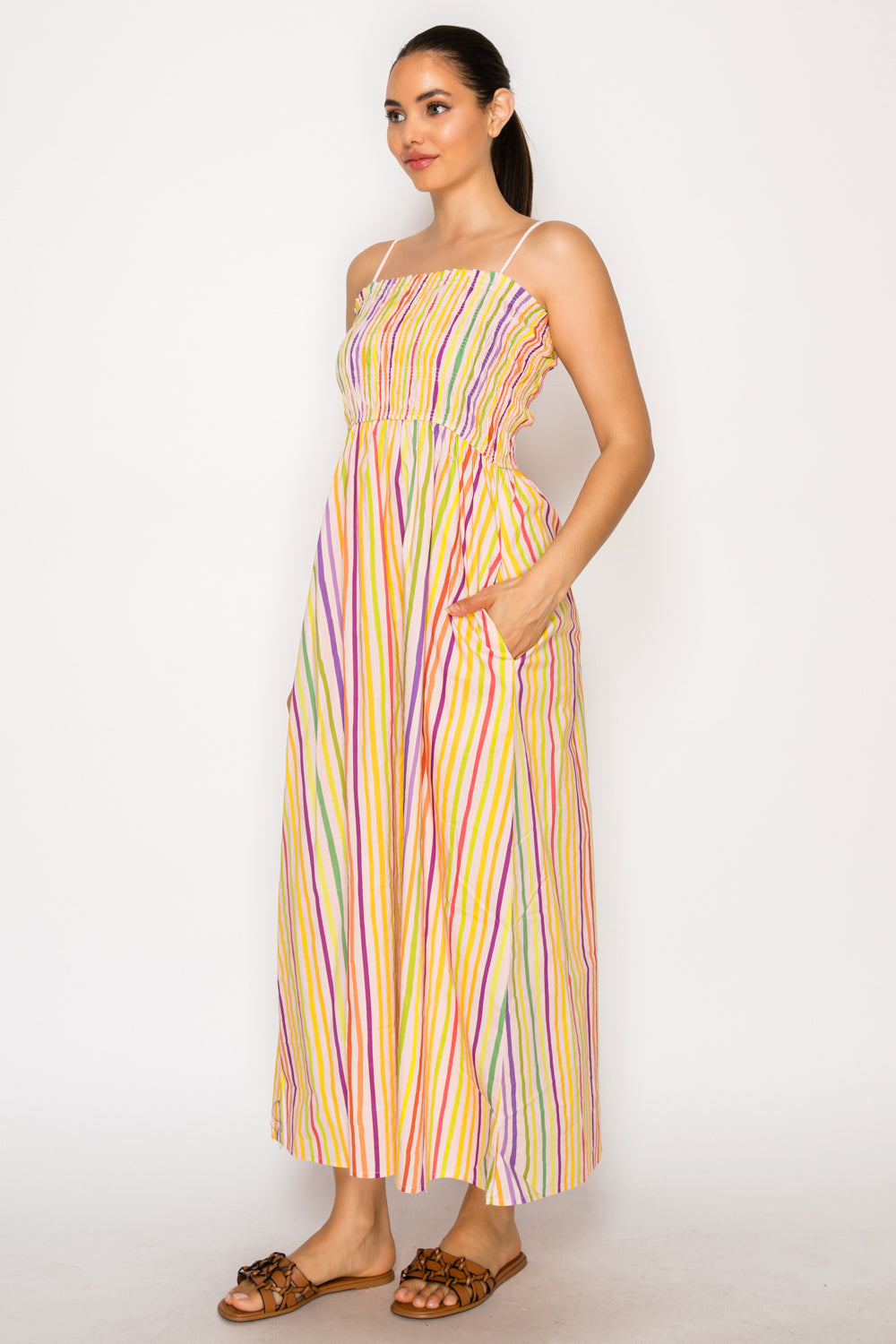 Paralia Stripe Midi Dress