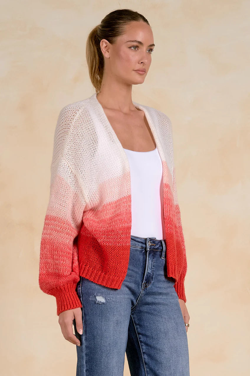 Red Ombre Cardigan