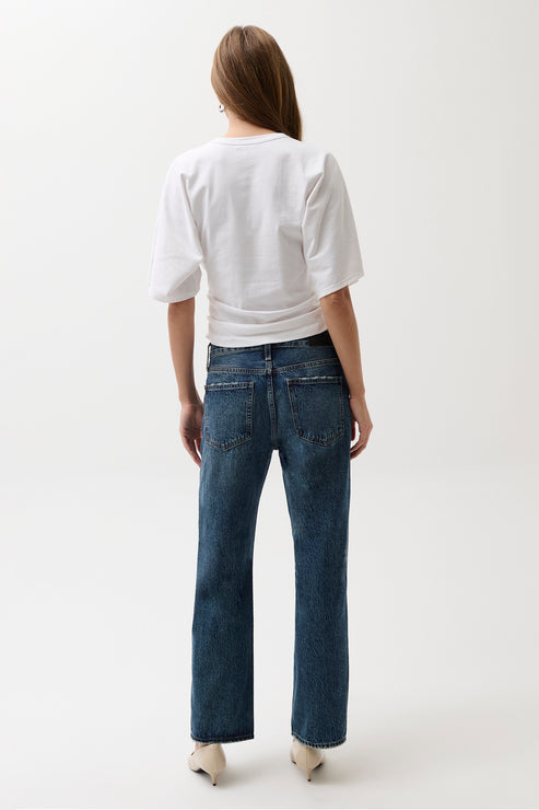 Lexi Mid-Rise Straight Leg Jeans