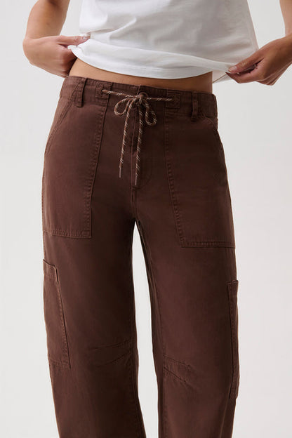 Sabrina Curved Utility Pant in Lindt