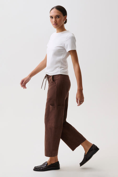Sabrina Curved Utility Pant in Lindt