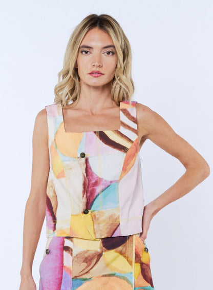 Yesika Scalloped Front Top