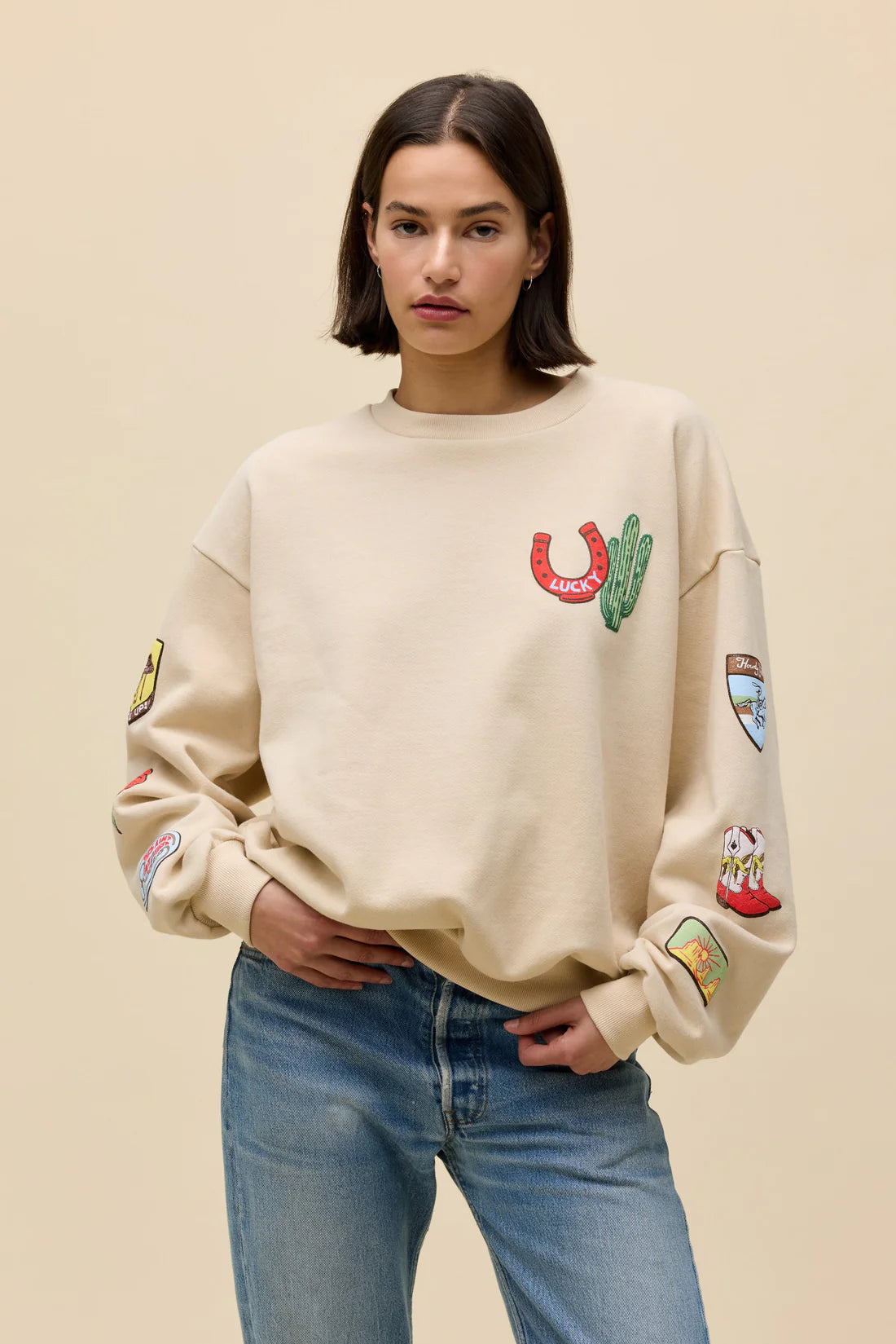 Lucky Western Patches Sweatshirt