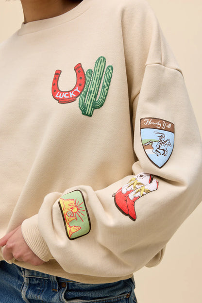 Lucky Western Patches Sweatshirt