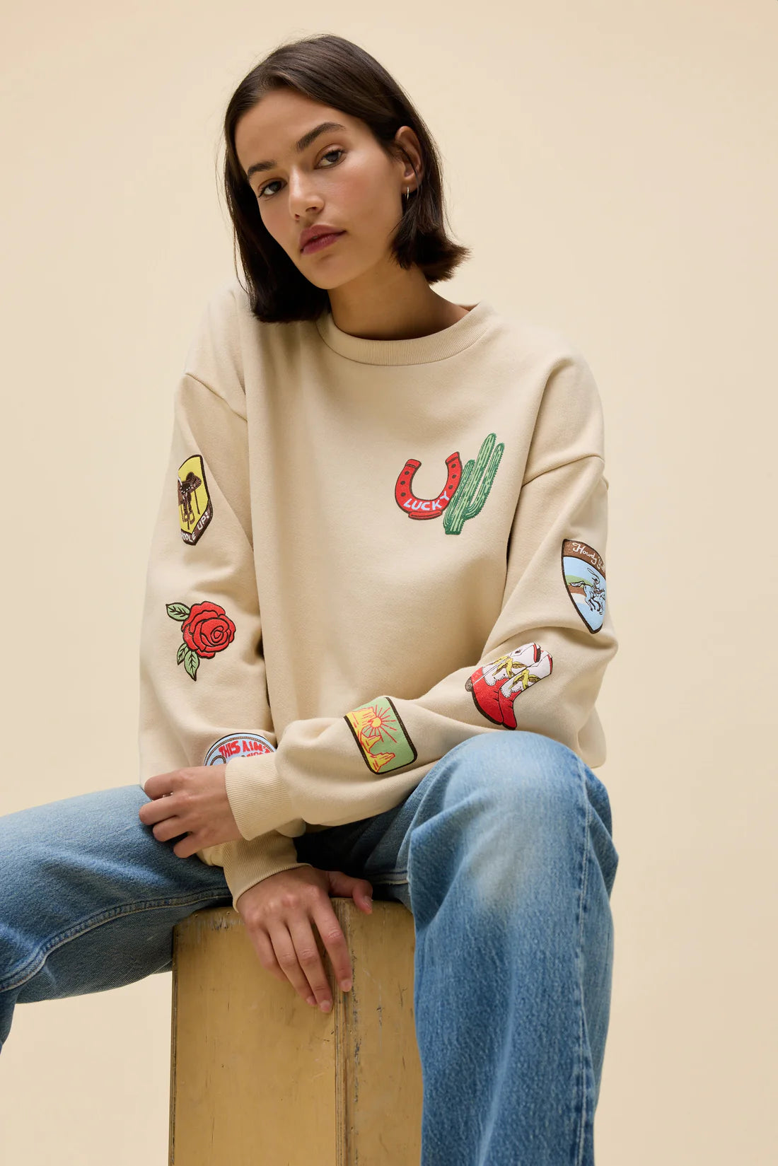 Lucky Western Patches Sweatshirt