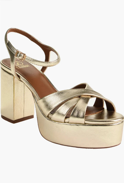 Tessa Gold Platform Heels