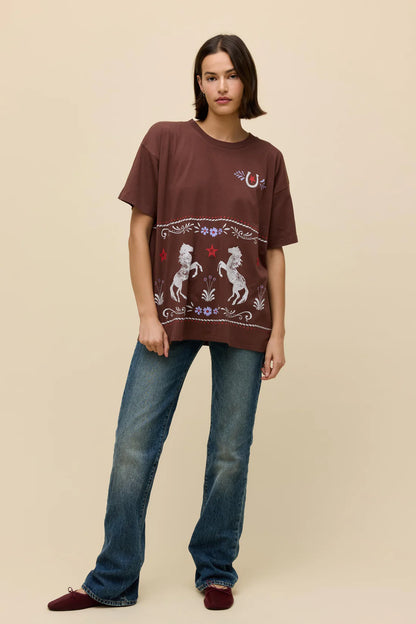 Daydreamer Floral Horse Tee