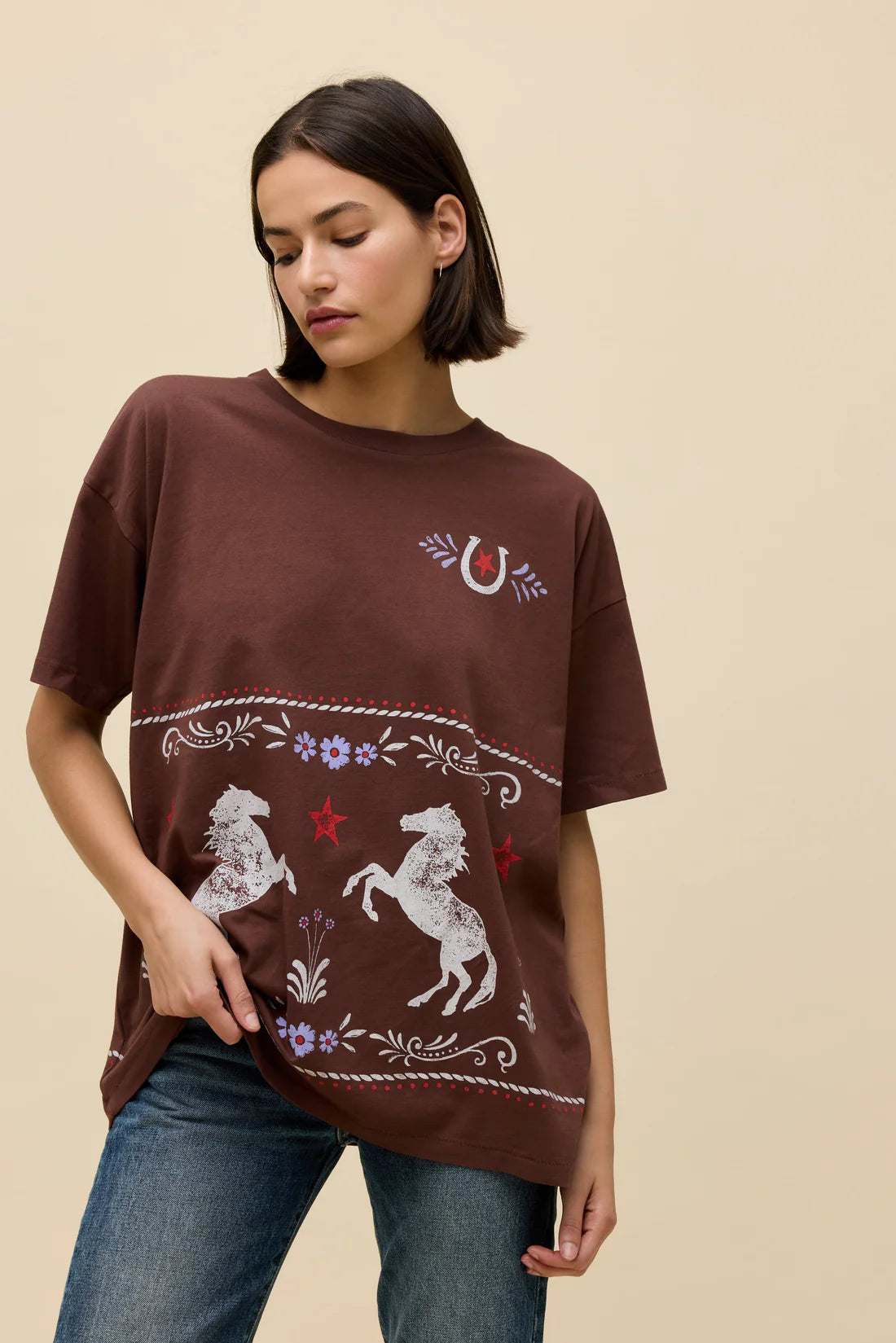 Daydreamer Floral Horse Tee