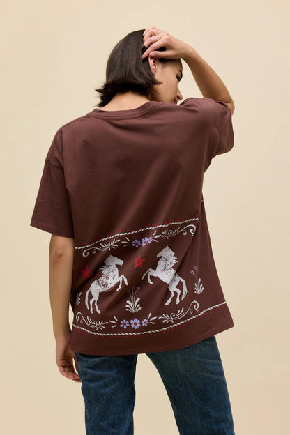 Daydreamer Floral Horse Tee