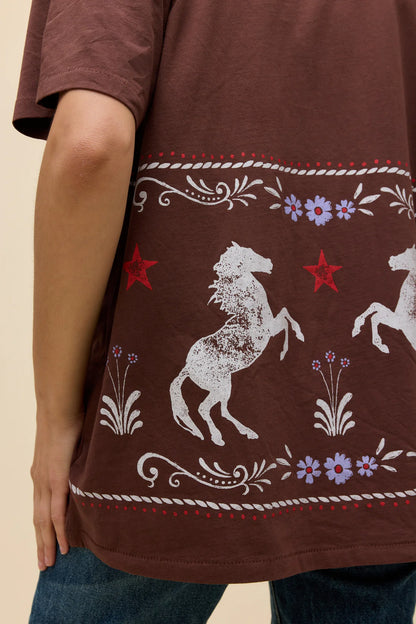 Daydreamer Floral Horse Tee