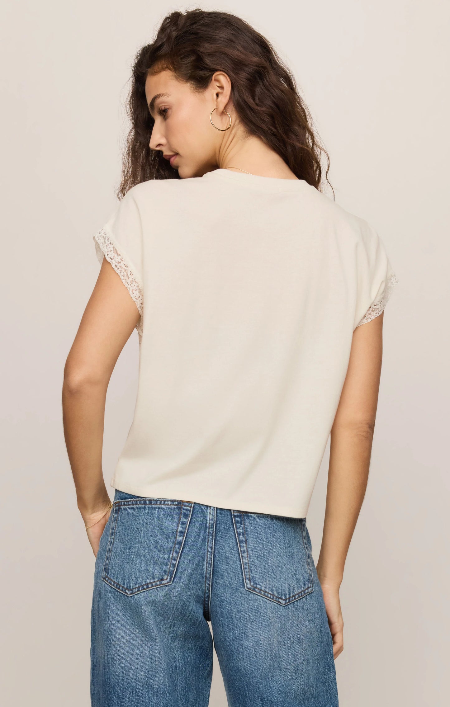 Marika Lace Trim Muscle Tee