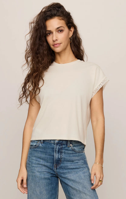 Marika Lace Trim Muscle Tee
