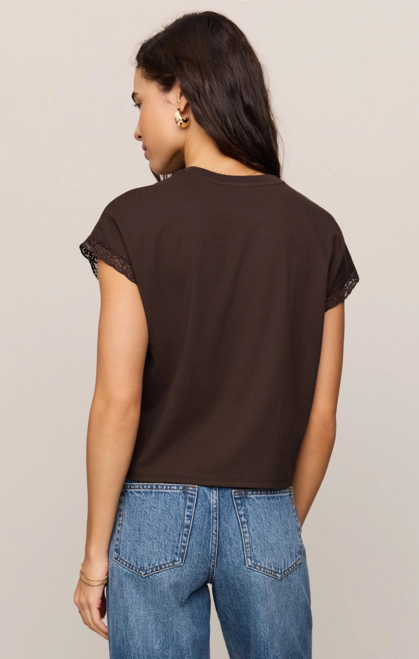 Marika Lace Trim Muscle Tee