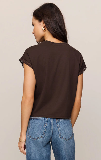 Marika Lace Trim Muscle Tee