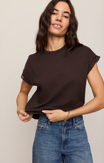Marika Lace Trim Muscle Tee