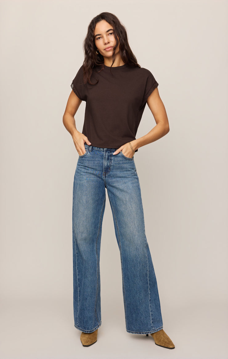 Marika Lace Trim Muscle Tee