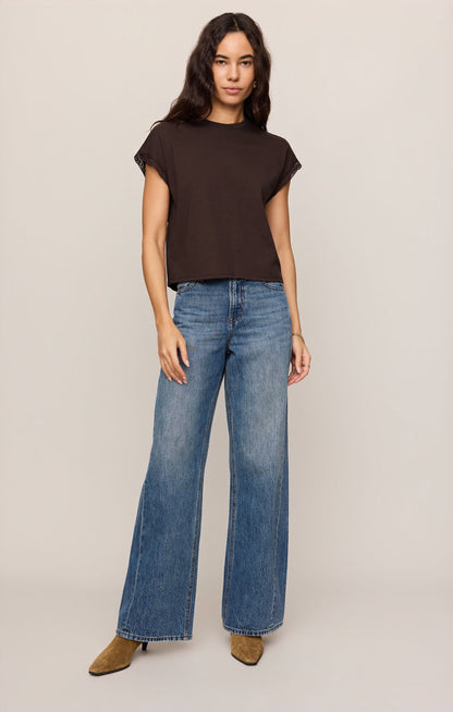 Marika Lace Trim Muscle Tee
