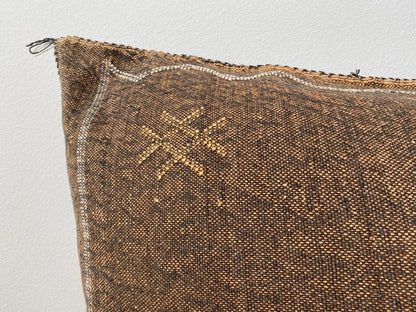 Silk Sabra Lumbar Pillow Sham in Brown