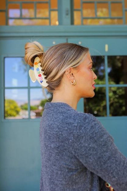 "Teacher" Claw Hair Clip