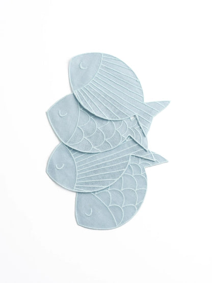 Sardine Cocktail Napkin Coasters - Set of 4