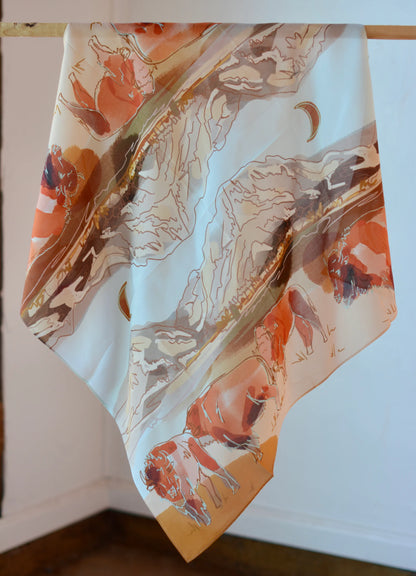 Western Scarf Bandana - Mountain Bison