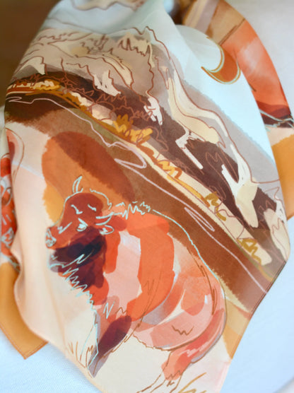 Western Scarf Bandana - Mountain Bison