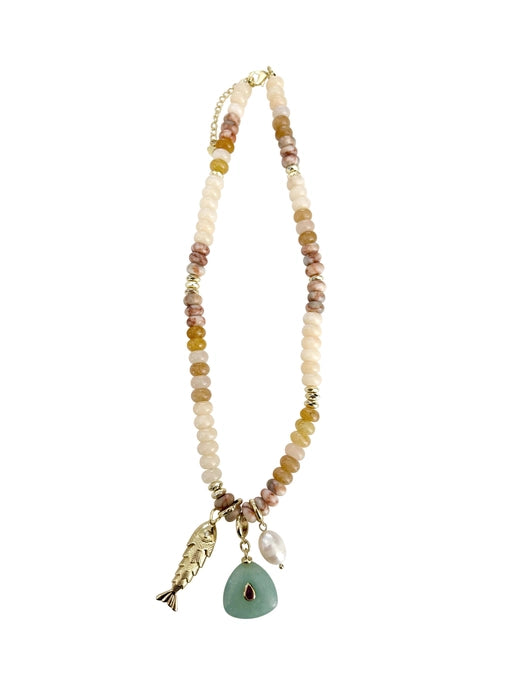 Elikai Beaded Charm Necklace