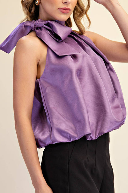High Neck Sleeveless Top