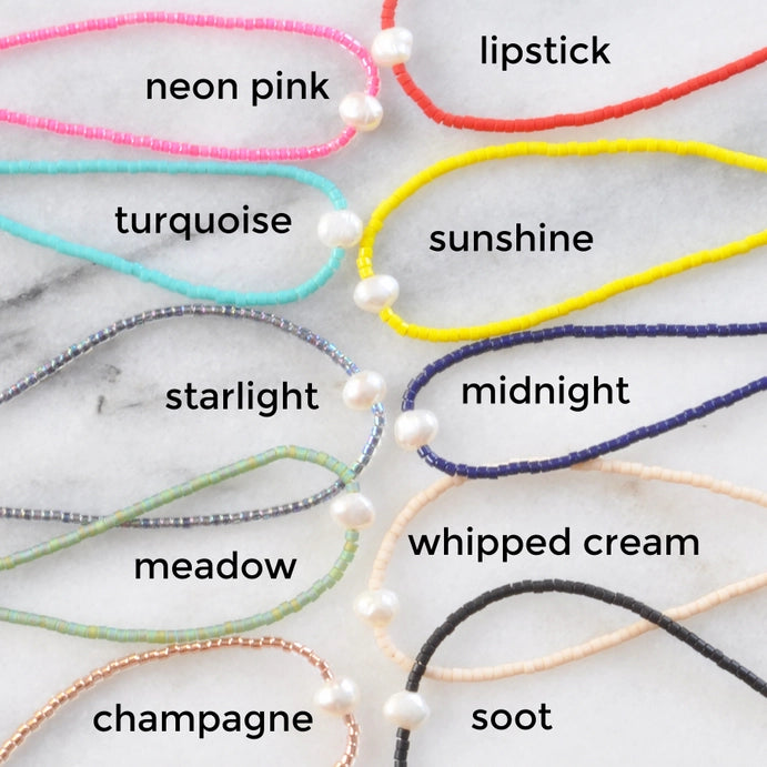 Pearl Accent Beaded String Bracelet