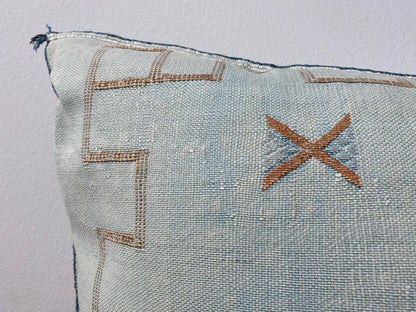 Silk Sabra Lumbar Pillow Sham in Turquoise