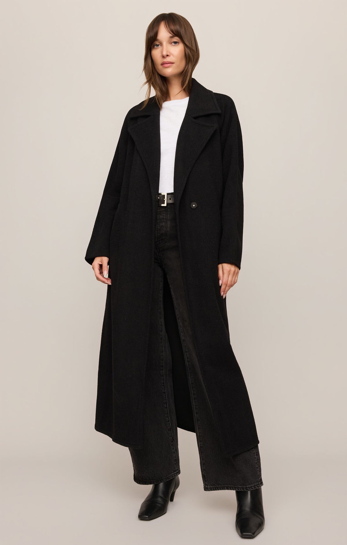 Crosby Cocoon Coat in Black