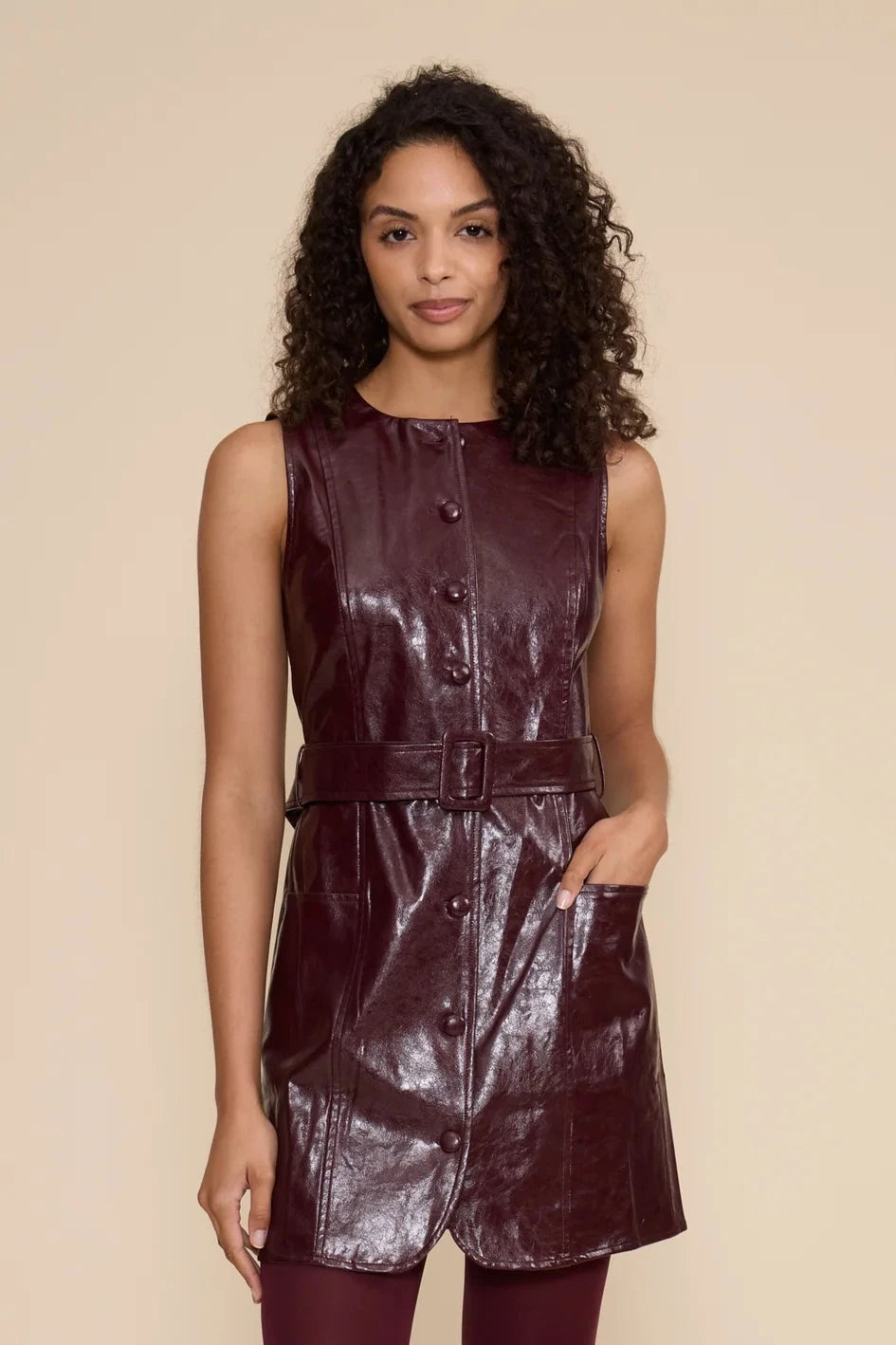 Julian Faux Leather Mini Dress