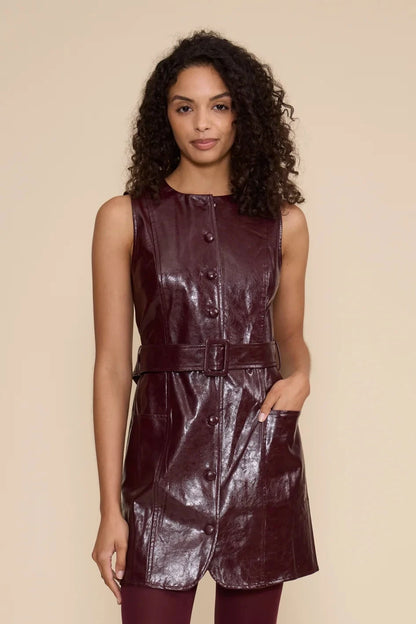 Julian Faux Leather Mini Dress