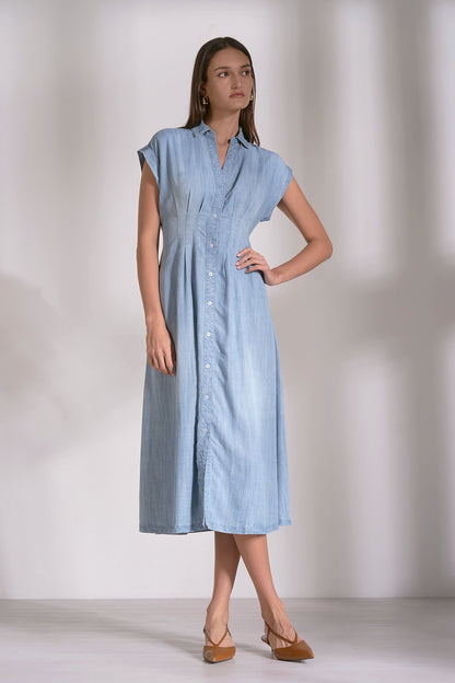 Chambray Midi Dress