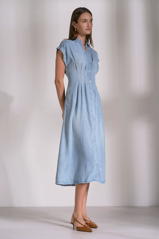 Chambray Midi Dress