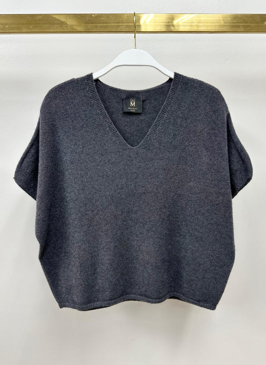 V-Neck Short Sleeve Sweater