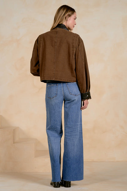 Casey Barn Jacket with Faux Leather